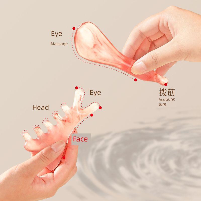 Resin Gua Sha Stick, Facial Scraping Board, Special Facial Gua Sha Beauty Tool, Eye Acupoint Stick, Head Therapy Massager