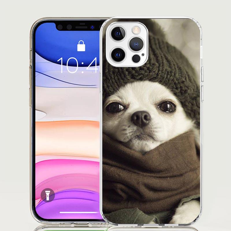 Chihuahua Puppy Teacup Dogs Case Phone Cover for Apple iphone 16 15 14 13 12 Mini 11 Pro Max 16E X XS XR 7 Plus 8 + SE 2020 Tren