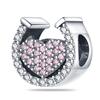 925 Silver Cute paws and Love lotus flowers Pendant Beads, Fit Necklace Bracelet DIY DIY Holiday Party Gifts