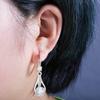 Rotating Water Drop Dangle Earrings Party Jewelry Copper Texture for Enhancing Elegances for Office or Party Setting