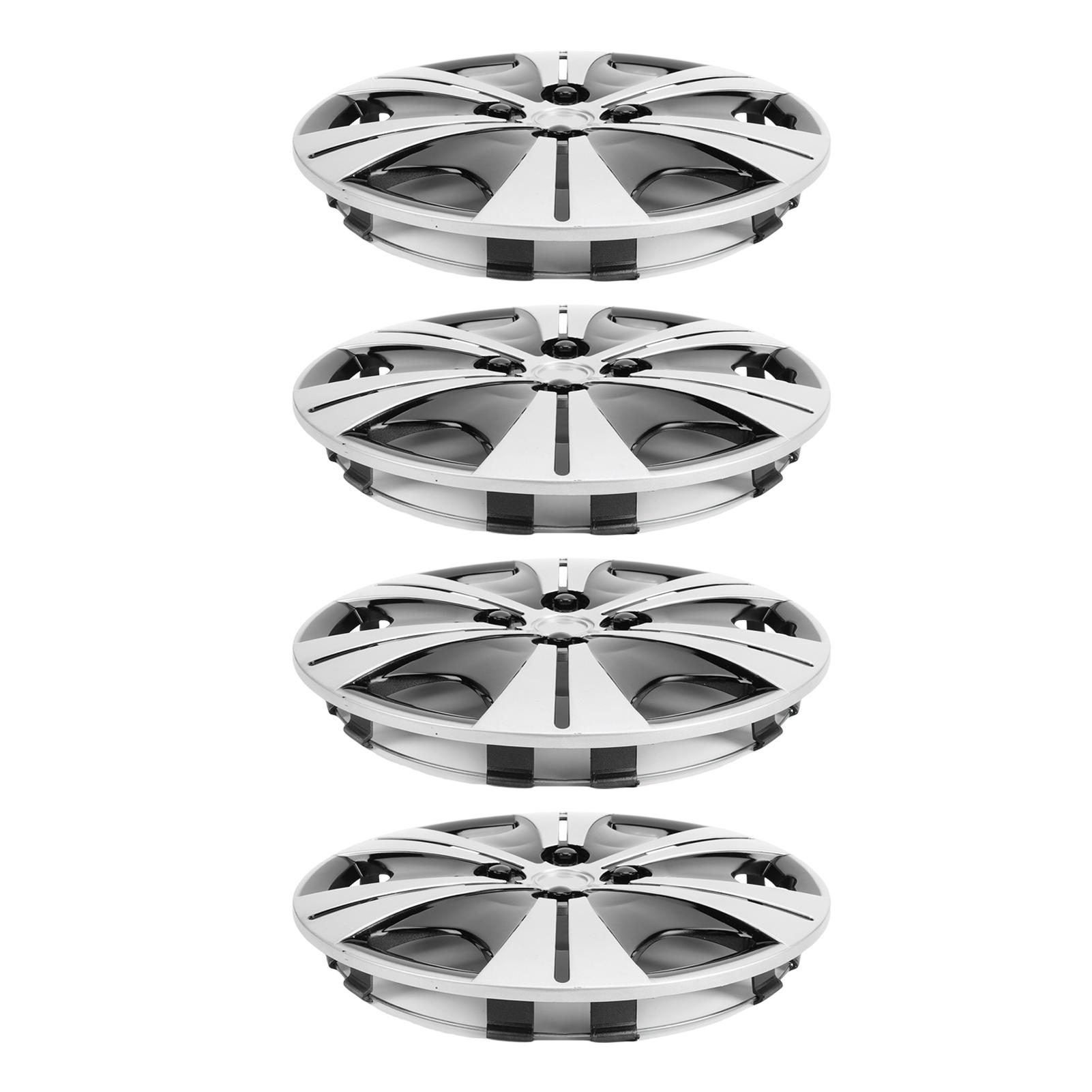 4 Stuks 14 Inch Wieldeksels Beschermend Modieus R14 Universele Vervangende Wieldeksels Wielkappen voor de Meeste Auto's Vrachtwagens SUV's white