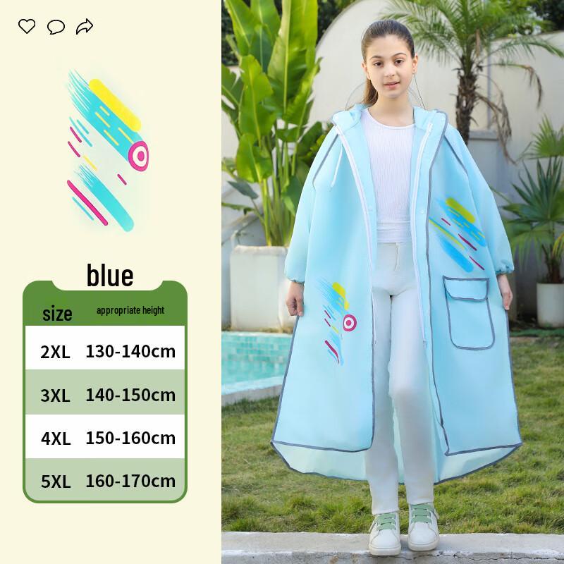 ShuForese Kids Graffiti Print Raincoat 4XL