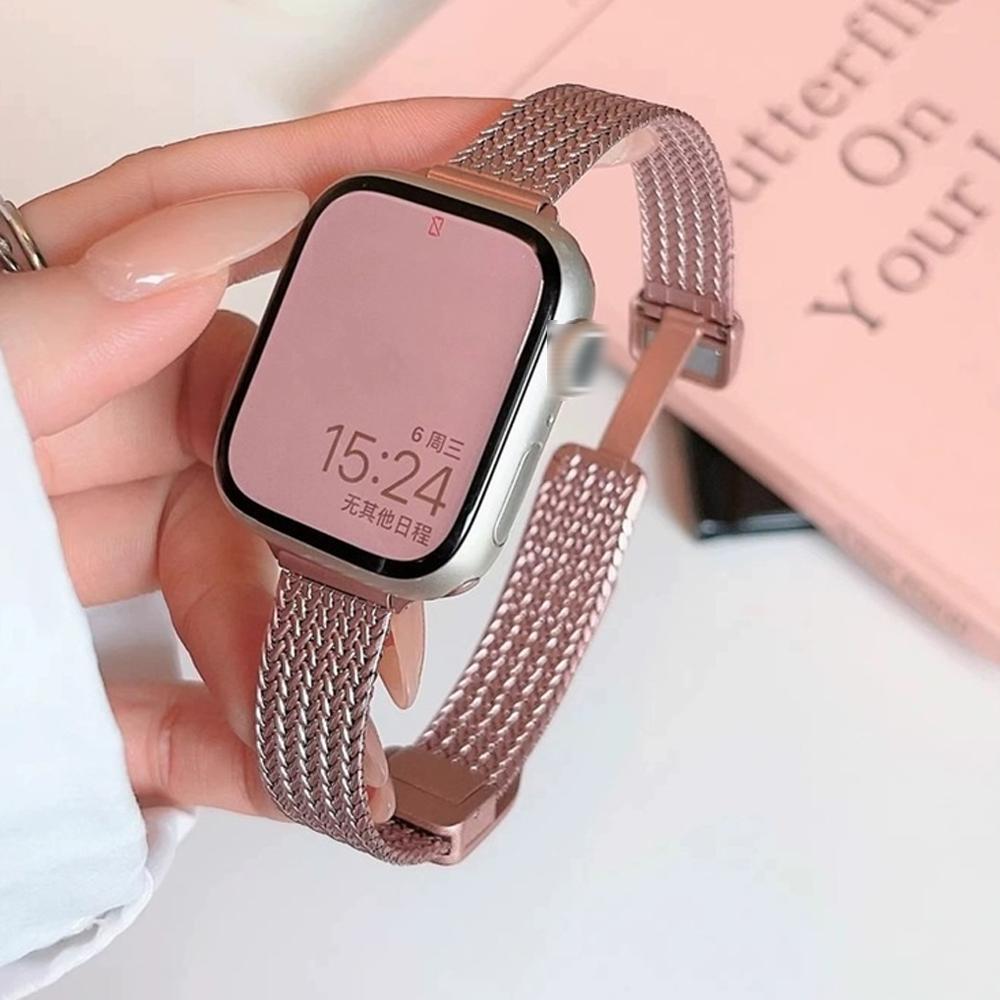 

Роскошный Тонкий Металлический Магнитный Ремешок для IWatch 10 9 8 7 SE 6 Девочки Наручный Ремешок для Apple Watch 41 42 40 38 45 44 49мм Ultra 2027 38 40 41 S10 42mm