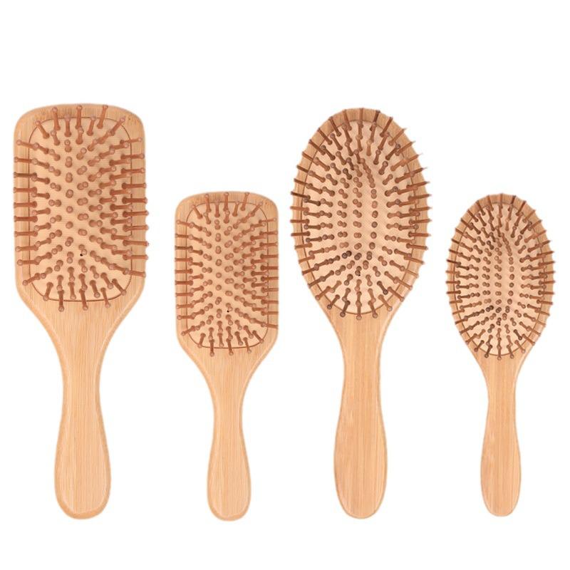 Natural Bamboo Scalp Massage Air Cushion Comb Set