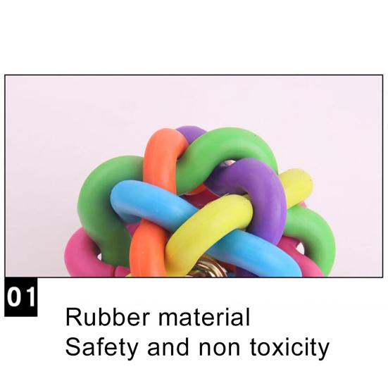 Ball Bell Colorful Teeth Cleaning Random Color Sound Woven Ball