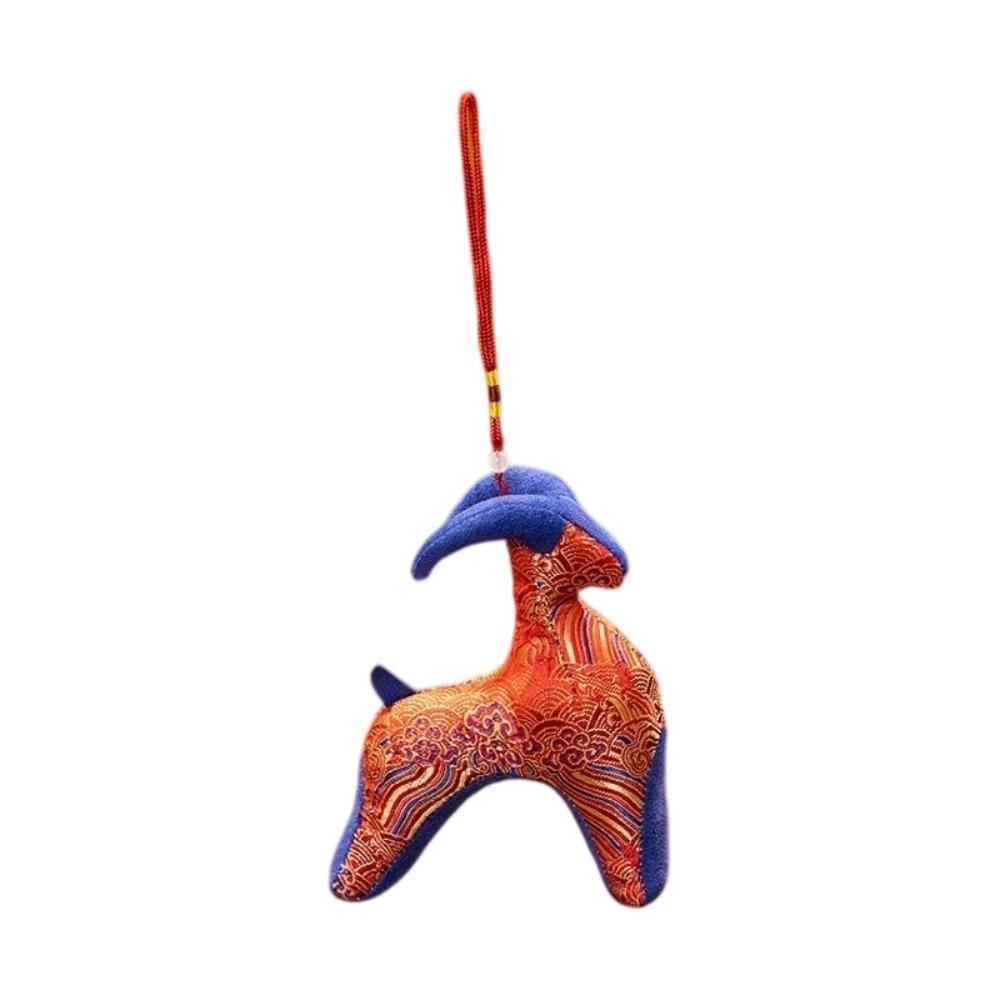 Traditional Chinese Style Sheep Charm Full Stuffed Sheep Mascot Doll Toy Lunar New Year Gifts