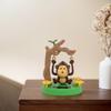 Solar Dancing Monkey Toy Solar Powered Swing Monkey Cartoon Animated Bobble Monkey Dancer for Car Interior Decoration