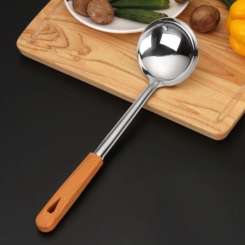 1PC Stainless Steel Cooking Utensils Wooden Handle Spatula Rice Spoon Frying Shovel Kitchenware Kitchen Baking Accessories