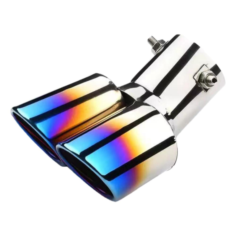 Ornamente Universale pentru Evacuarea Mașinii Tobă de Eșapament Curvată Oțel Inoxidabil Teavă de Eșapament Auto Durabilă Ieșire Dublă Teavă de Eșapament Cromată Auto