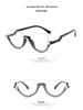 2022 Retro Rhinestone Semi-Rimless Anti-Blue Light Glasses - European & American Style Trend