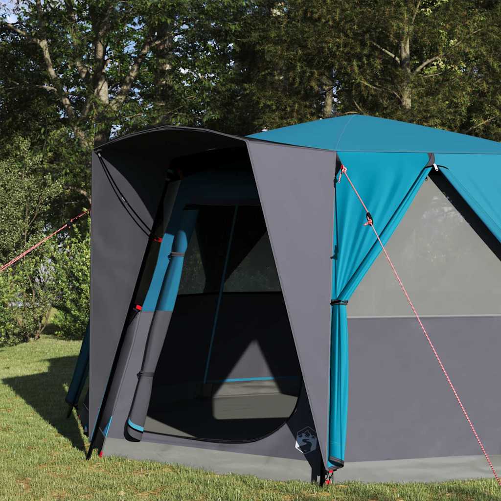 6 Person Tent with Roof Blue 425 x 396 x 222 cm