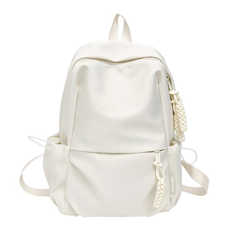 Schoolbag Schoolbag Girl Middle School Student High School College Student Korean Simple Solid Color Versatile Girl Schoolbag Light Going Out Backpack