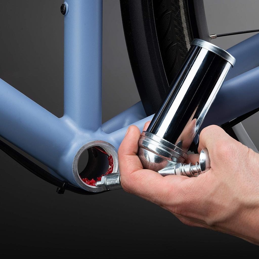 3min 19sec Mini Fettpresse Einhand Fettspritze bis 69 Bar, präzise Dosierung mit 0,9mm Schmiernippel, kleine Fettpresse für loses Fett oder Tube