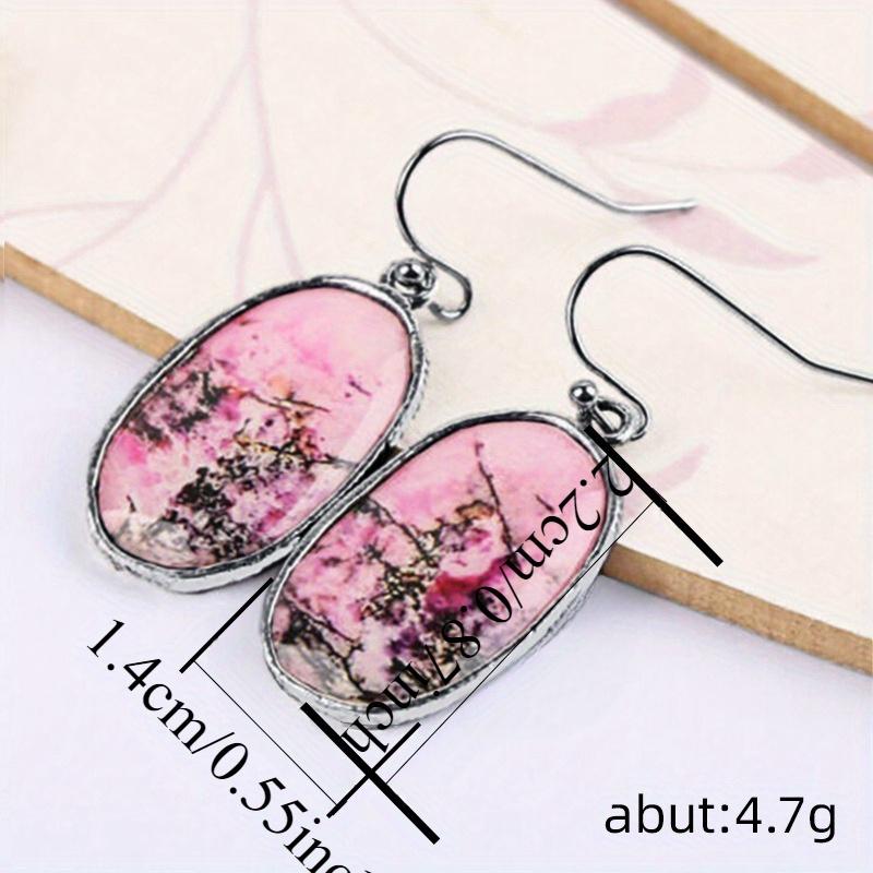 1pc Pink Textured Imitation Earrings, Fashionable Earrings