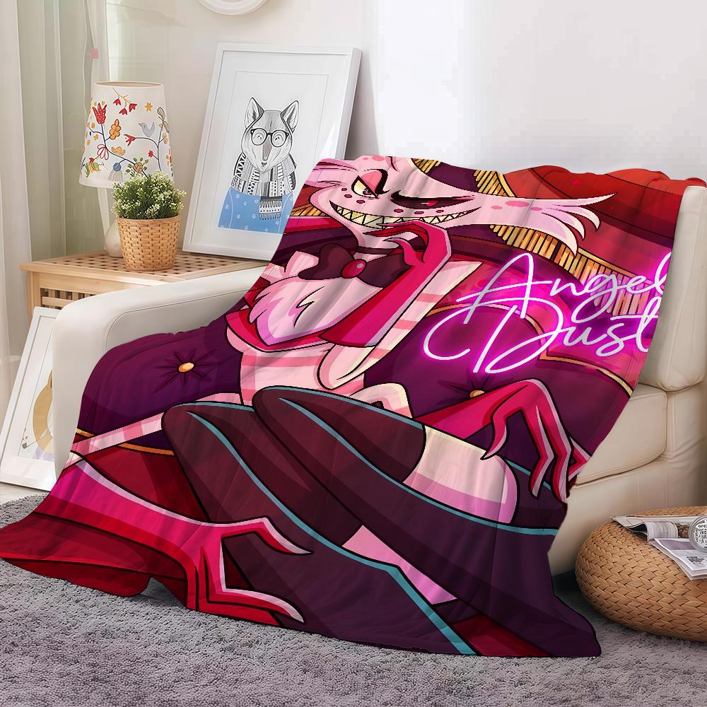 

Anime H-hazbin H-hotel Angel Dust Blanket Warm And Soft Suitable For Bedroom Living Room Sofa Bed Office Travel Camping 30x40in