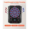 SucceBuy 13.5inch Electronic Dart Board 45 Games 474 Variations 8 Players 6 Darts 50 Soft Tips LED Scoring for Home Party Bar