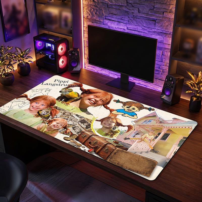 Big Mouse PadPippi Longstocking Extended Soft Desk Mat Gaming Office Computer Table Decor Mat