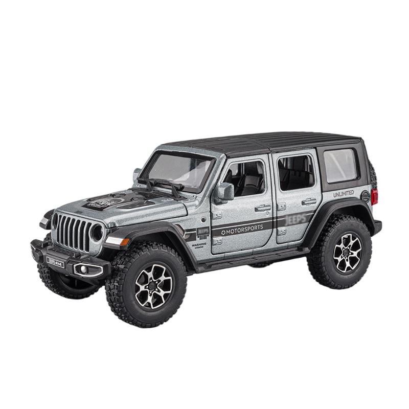 

1/32 Jeeps Wrangler Sahara Off-Road Alloy Car Diecasts & Toy Vehicles Car Model Sound and Light Car Toys for Kids Gifts срібний