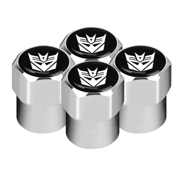 AAYQ1 4Pcs Car Tire Valve Stem Caps Transformers Emblem Car Wheel Tires Valves Tyre Stem Air Caps Airtight Cover Motorcycle Accessoire