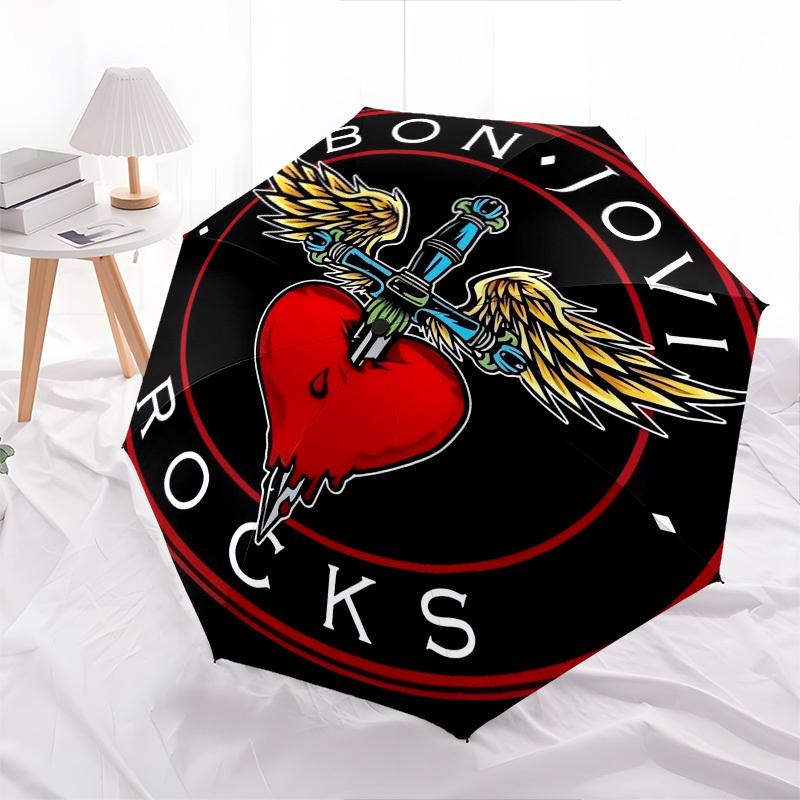 1pc Bon Jovi Heart and Dagger Logo Suitable for All Seasons UmbrellaFP178