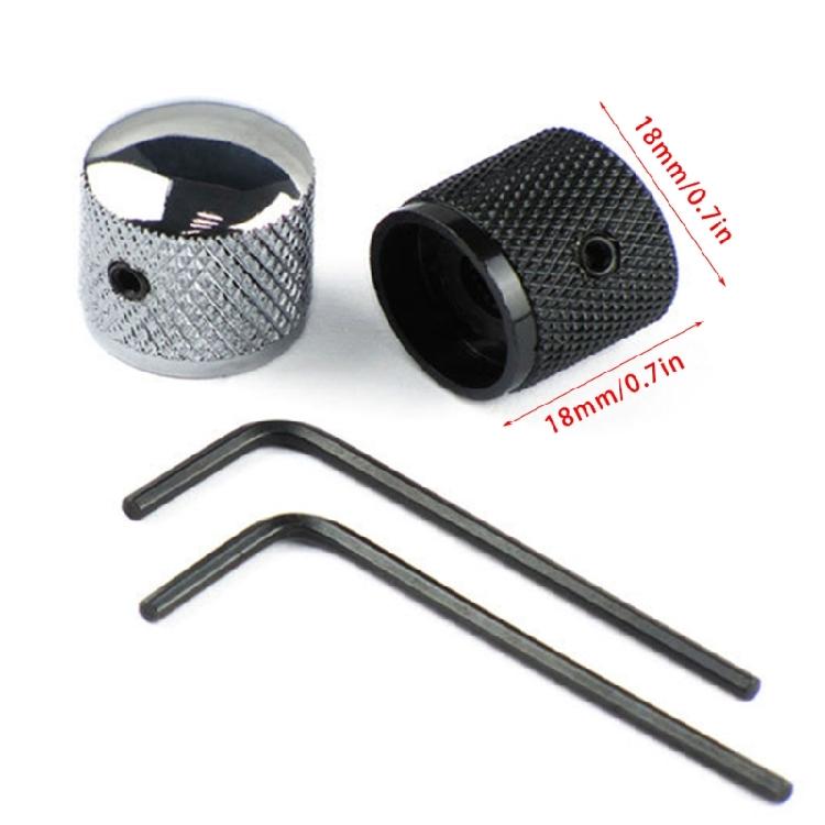 4PCS Guitar Knobs with Round Shape Metal Guitar Accessories Guitar Control Knobs for Enhancing Volumes and Tone Control