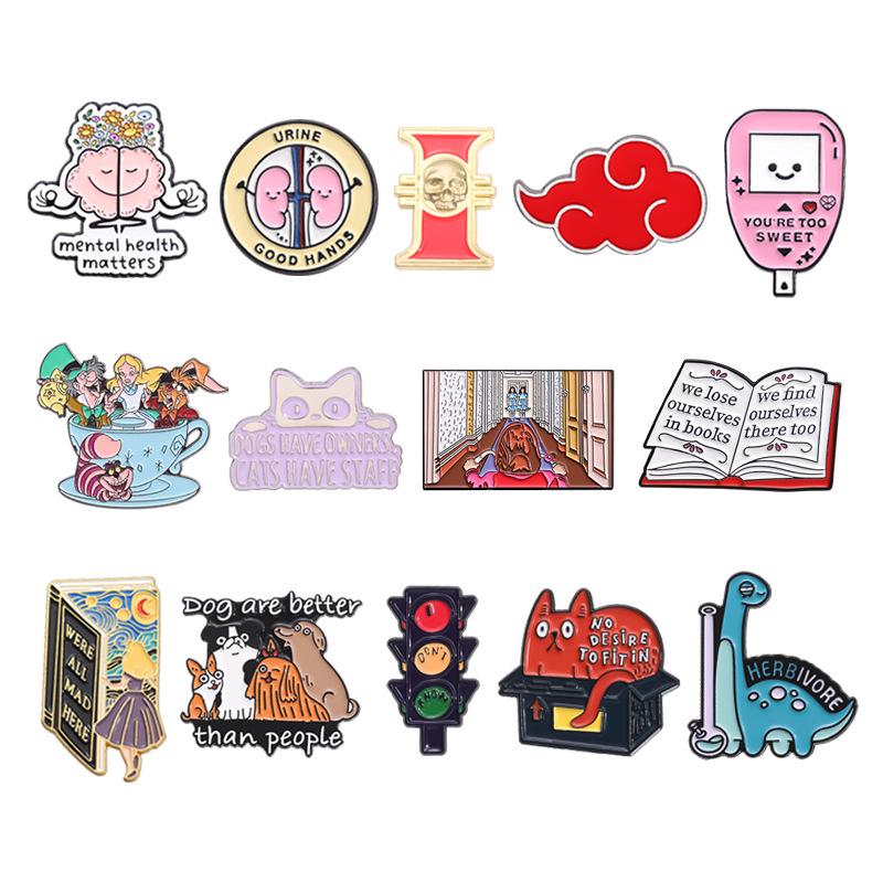 Cross-Border Cartoon Character Badges: Unique Style Backpack Decorations
