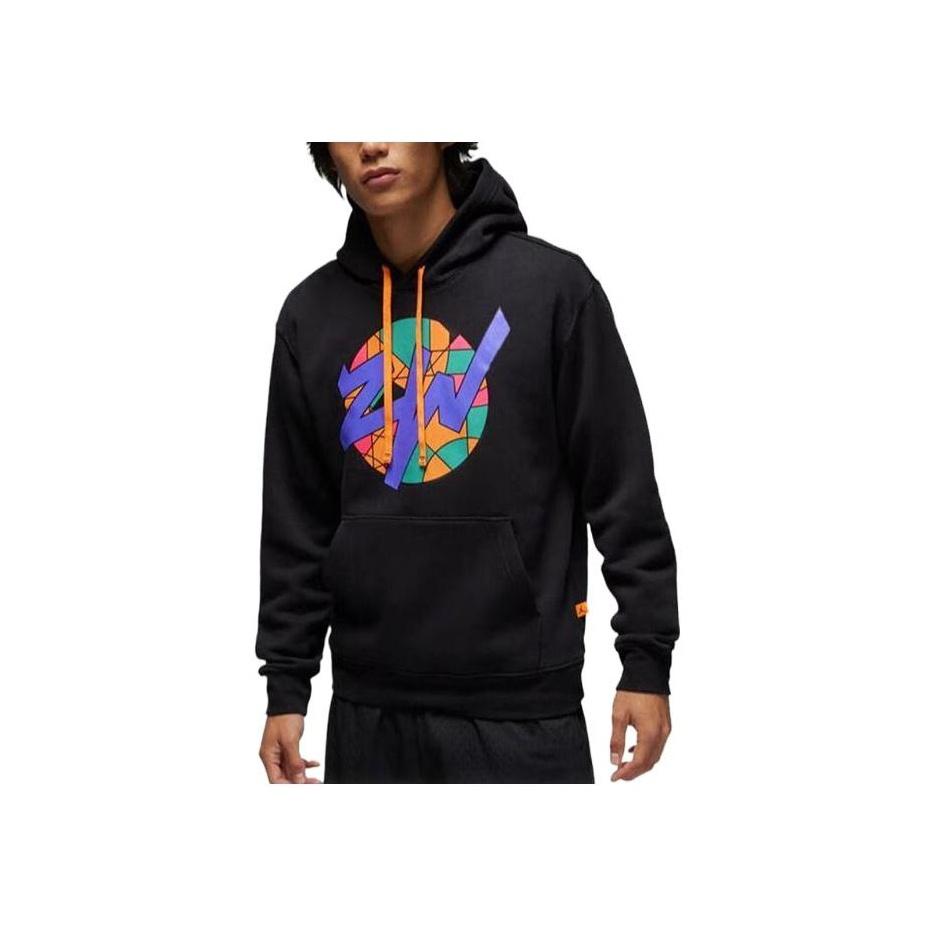 Nike Hanorac cu imprimeu Zion cu căptușeală din fleece pentru bărbați Hanorac Negru FD2391-010