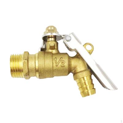 1/2 Inch Lockable Brass Faucet Replacement DN15 Tap for Outdoor, Indoor And Car