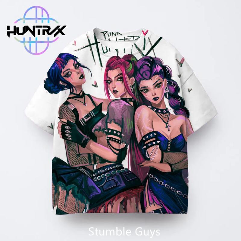 Modă Casual de Vară Copii Kpop Vânătorii de Demoni 3D Desene Animate Mânecă Scurtă Băieți Fete Tricou Haine Anime