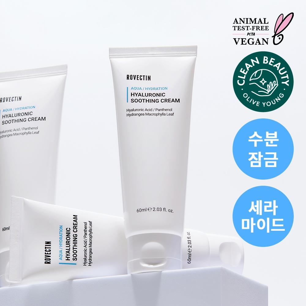 Rovectin [Увлажняющий Керамид] Rovectin Aqua Hyaluronic Успокаивающий Крем 60 мл
