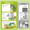 Hahaland Montessori-bok for alderen 1 Aktivitetsbok Interaktivt Montessori-leketøy for alderen og 3 10 sider med husdyr - 20-i-1 Brett, 1, 2, -