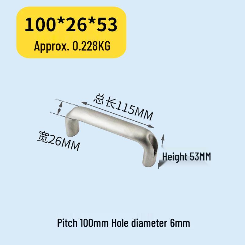 304 Stainless Steel Heavy-Duty Bow-Shaped Surface-Mounted Door Handle
