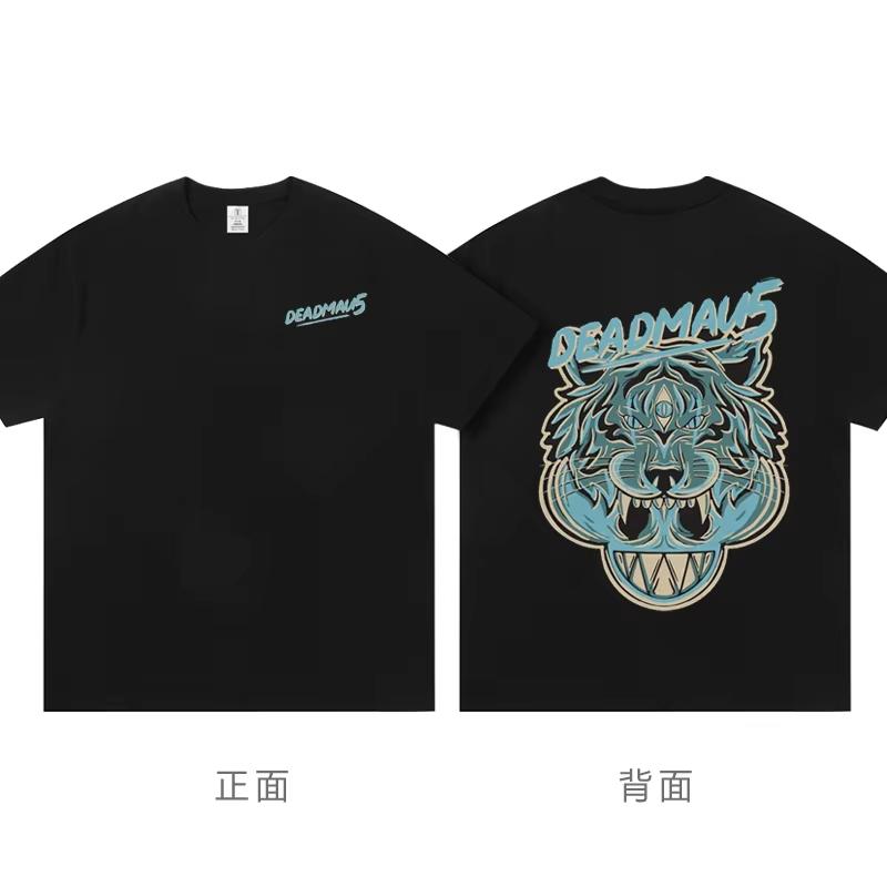 Deadmau5 Elektronická Myš Krátký Rukáv Tričko Pánské Top 100 Dj Oblečení Kolem Elektronického Bungee Disco Kulatý Výstřih Bavlněné Tričko