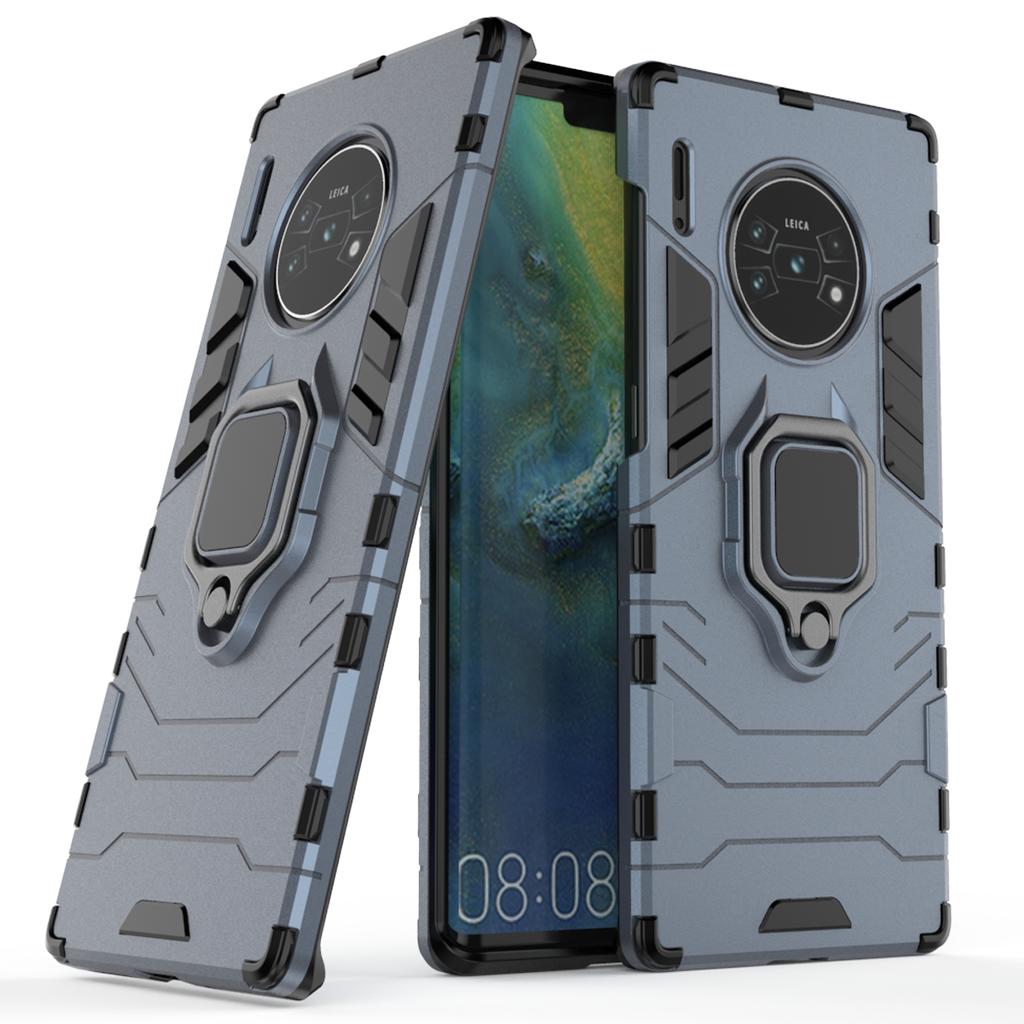 Armor Shockproof Case For Huawei Mate 60 50 50E 40 40E 30 20 20X 10 9 Pro Plus Lite Bumper Metal Ring Stand Back Cover