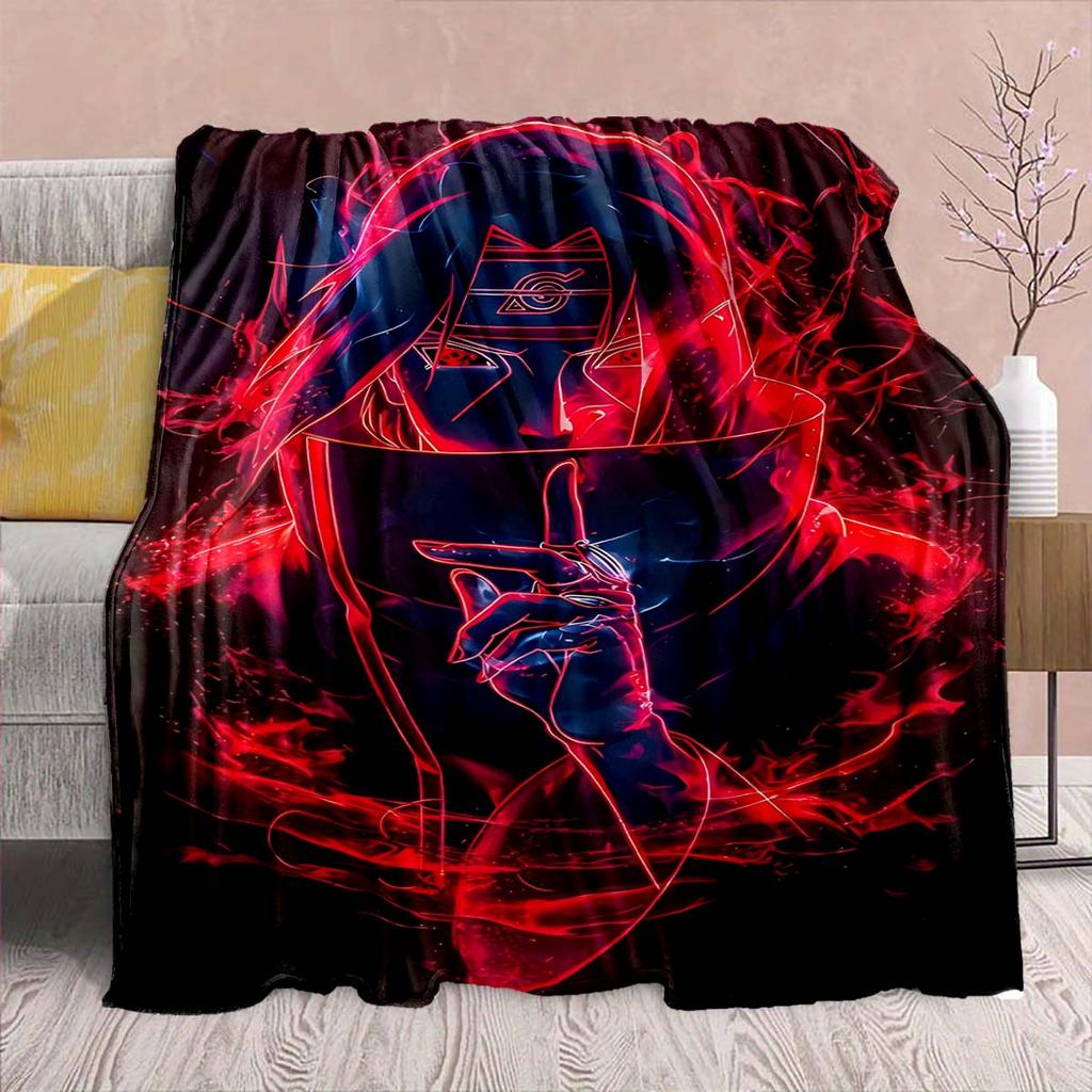 Naruto Anime Flannel Blanket - Soft Warm Perfect for Sofa, Bedding Camping Travel Office Home Decor -QJY