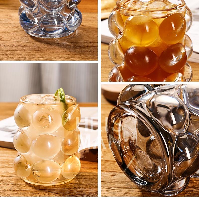 Irisierender Blasen-Glas-Kerzenhalter, Vintage-Textur-Vase für Heimdekoration & Hochzeits-Tischdekorationen