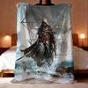Pătură Ușoară 240g Flanelă Assassin's Creed Moale Prietenoasă cu Pielea pentru Răcorire Vara