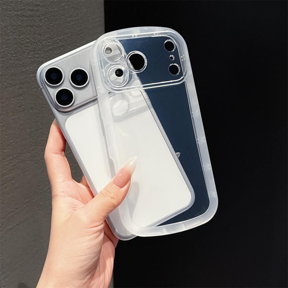 Transparent Oval Bumper Soft Armor Phone Case For iPhone 17 16 15 141 3 12 11 Pro Max Air X XR XS 7 8 Plus SE Protective Cover