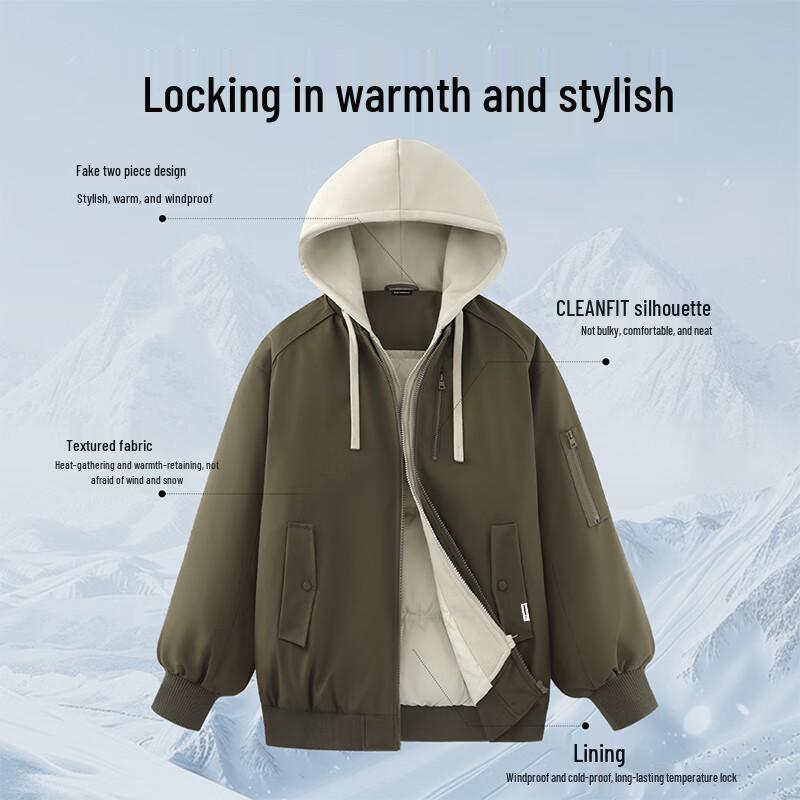 Mark Fairwhale Men's 2025 Layered Hooded Puffer Jacket