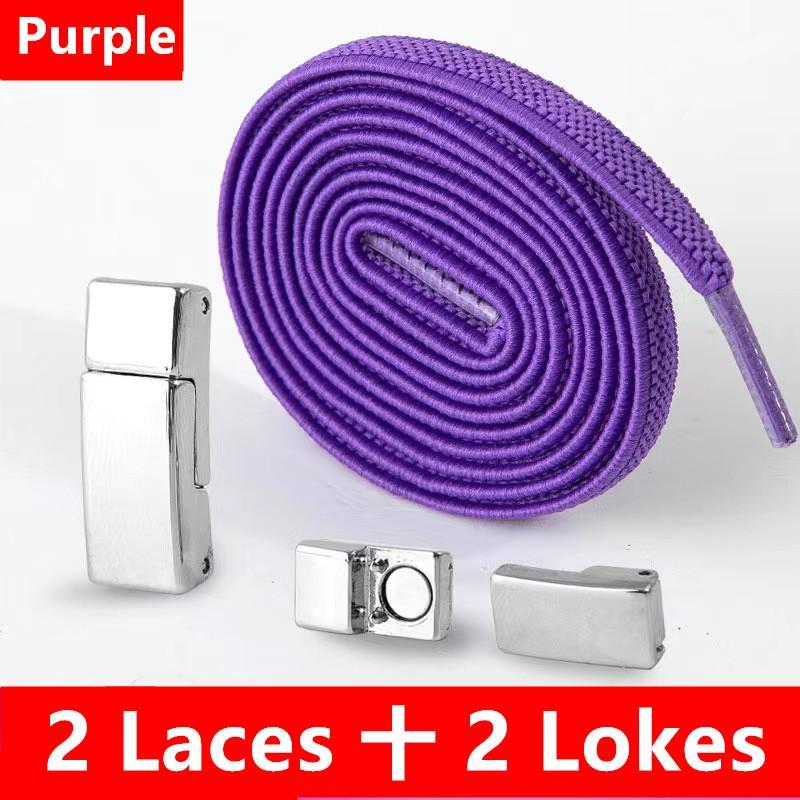 1Pair No Tie Shoe Laces Magnetic Buckle Cordones Elasticos Zapatillas Ties Elastic Laces Sneaker Kids Adult Shoelace For Shoes