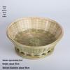 Handmade Bamboo Weaving Sieve Basket Storage and Snack Plate Set