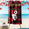 Custom Name Afc Bournemouth Print Beach Towel, Large Soft Quick Dry Towel for Beach Camping Swimming