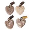 4Pcs Tablecloth Weights Clips with Clips Marble Heart Shape Heavy Duty Tablecloth Pendant Table Clips for Indoor Outdoor