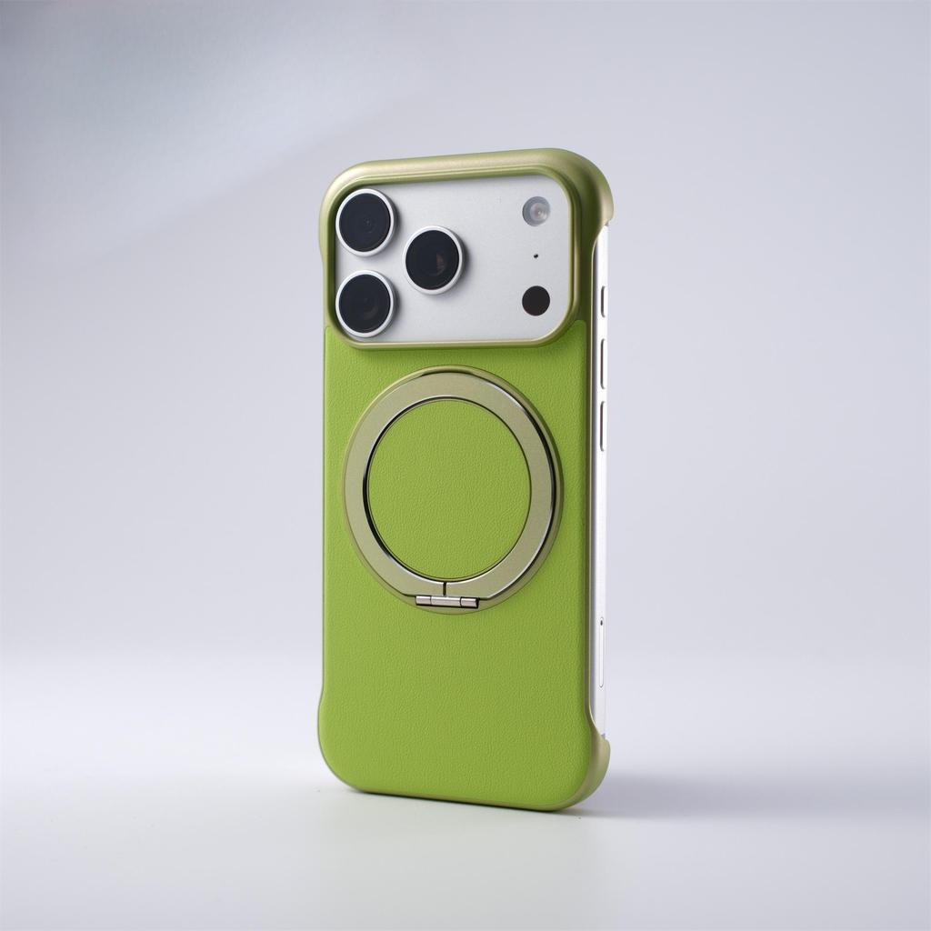 Compatible Magnetic Stand Borderless Case for iPhone 17 PRO MAX, Ultra-thin, Drop-proof Protection.