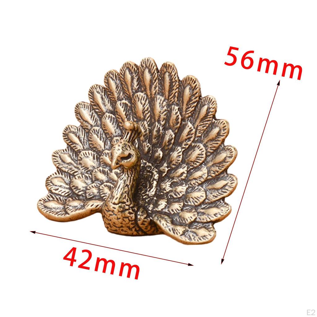 Socha páva Ornament Art Decor Knihovnička Svatební dar Ornamenty do domu Stolní skříňková figurka