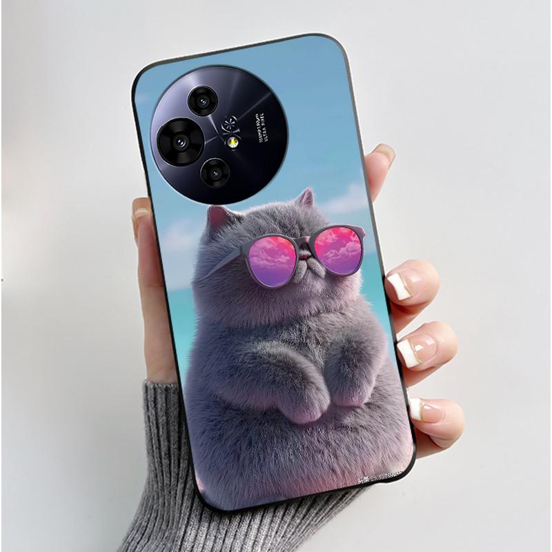 Hülle für TCL 50 NxtPaper 5G / 50 Pro NxtPaper 5G Hülle Luxus Drache Süß Cool Jungen Mädchen Schwarz Matt Weiches Silikon Rückabdeckung