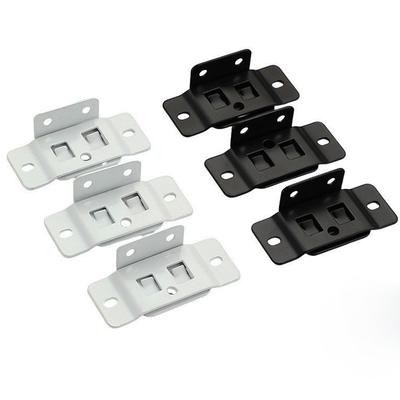 4 Stück Metall-Befestigungsschnalle Zwei in Eins Einsatz Möbel Laminat L-förmig 90 Grad Verbinder Winkel Beschlag Hardware Einfache Montage Zuhause
