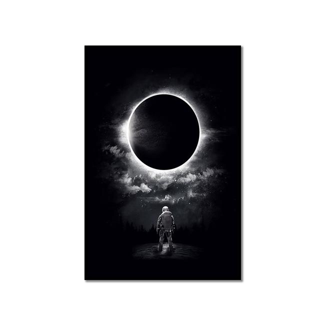 Astronaut Galaxies Wall Art Poster Moon Earth Cyberpunk Sci Fi Mural Modern Home Decor Canvas Picture Print Living Room Decorate