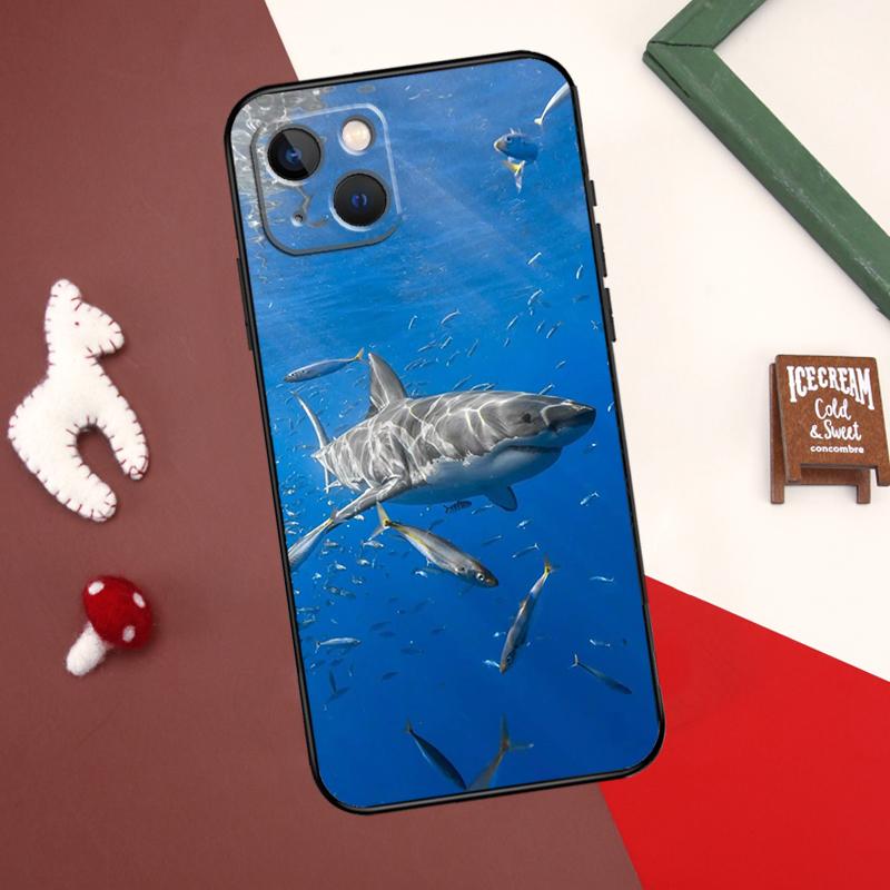 Kryt Ferocious Shark Animal pro iPhone 13 12 14 15 Pro Max Mini 7 8 Plus SE 2020 X XS MAX XR 11 14 15 Pro Max Cover Case