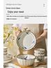 New Double-Ear Ceramic Soup Bowl - 10-Inch Underglaze Large Noodle Bowl for Chinese Household